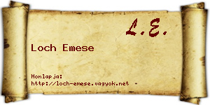 Loch Emese névjegykártya