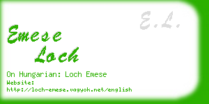 emese loch business card